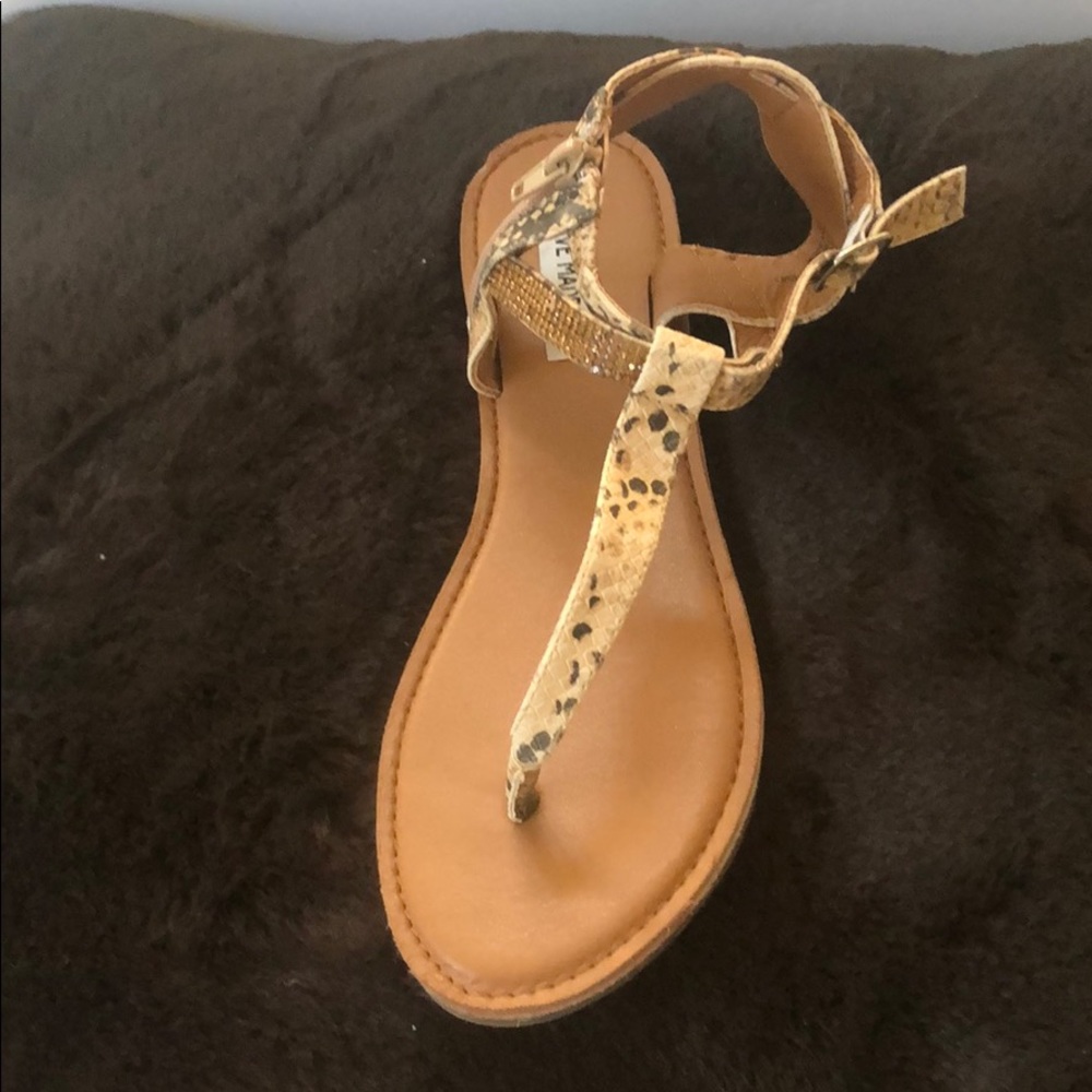 Steve Madden Python & Rhinestone Thong Sandals - image 2